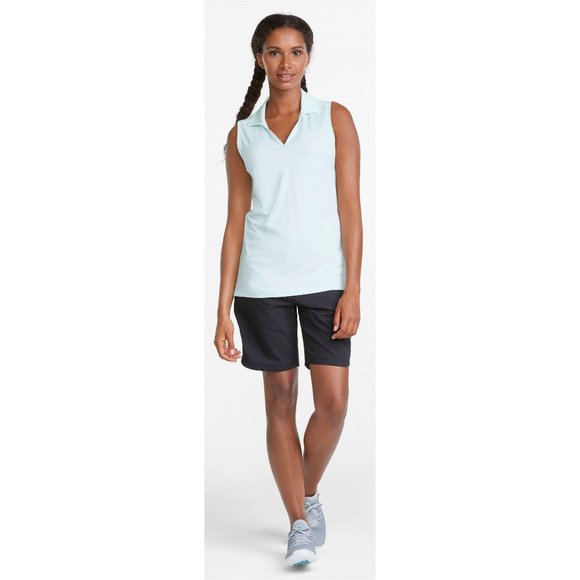 NWT PUMA Women's CLOUDSPUN Coast Sleeveless Golf Polo - Picture 2 of 4